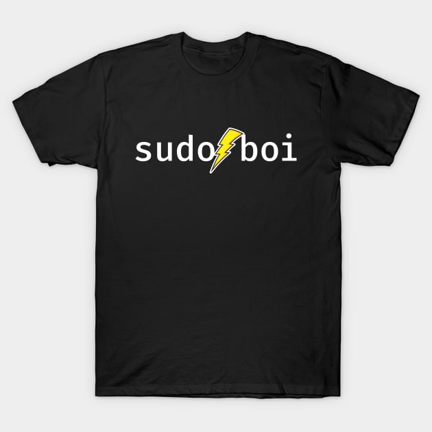 sudo boi. A funny design perfect for unix and linux users, sysadmins or anyone in IT support T-Shirt by RobiMerch